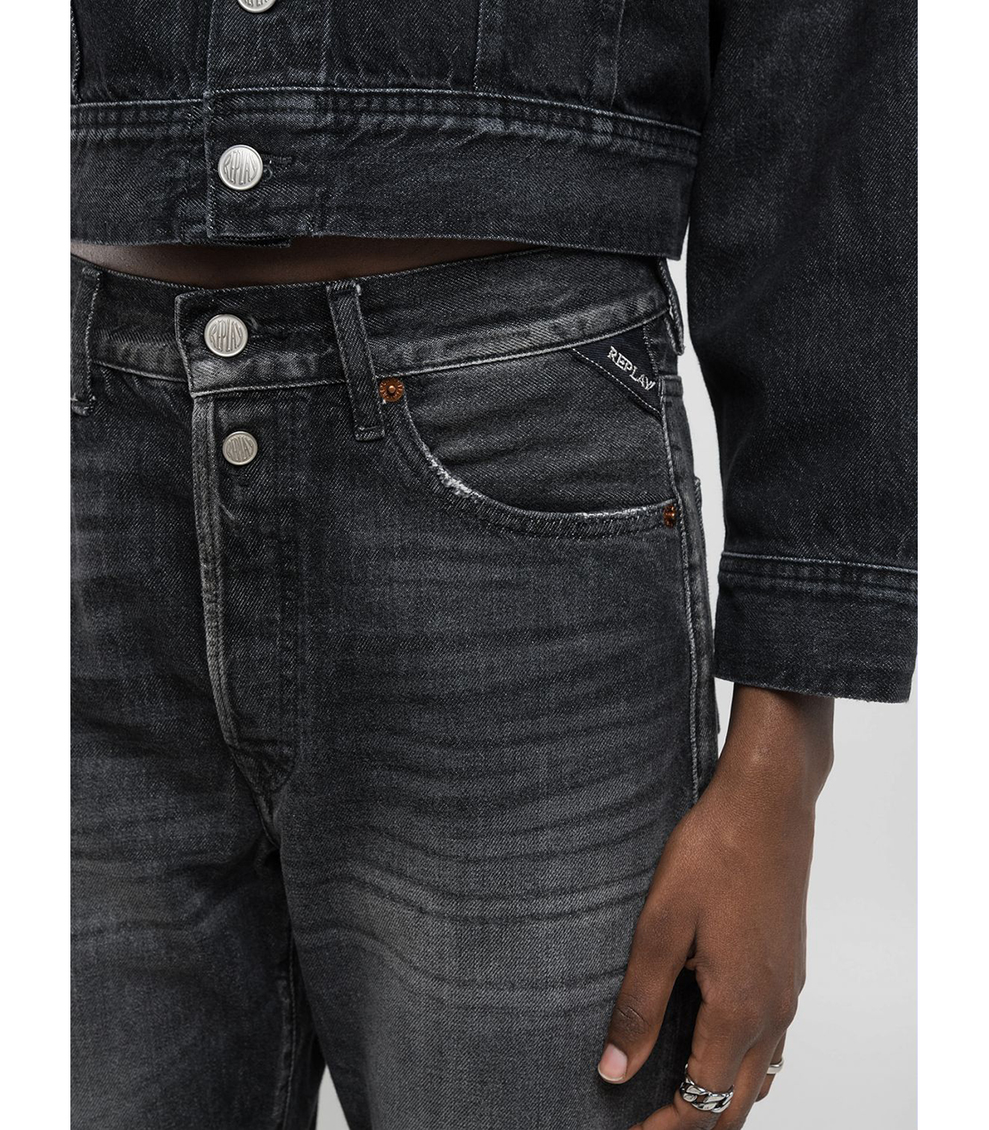 9Z1 ECO PLUS コンフォートストレートフィットデニム 詳細画像 オフブラック 5